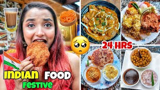 I ate Favourite INDIAN FOOD for 24 Hours Challenge  Eating only FESTIVE Food CHALLENGE  India [upl. by Itram24]