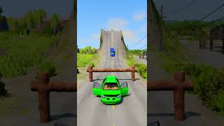 Super Cars Vs Extreme Log Trap Crash  BeamNGDrive shorts gaming beamngdrive [upl. by Yeltsew]