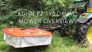 Kuhn PZ 190 drum mower overview [upl. by Laeira490]