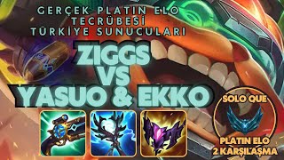 Platin Elo  Ziggs vs Yasuo amp Ekko karşılaşması  Bölüm 166 [upl. by Avilys369]