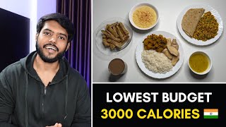 Lowest Budget Bulking Diet Plan For College Students  3000 Calories   Without Whey Protein 🇮🇳 [upl. by Uwkuhceki145]