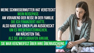 Meine Schwiegermutter hat meinen Reisepass am Vorabend eines Familienausflugs versteckt Aber [upl. by Nylireg]