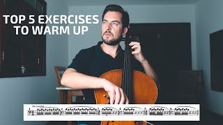 Top 5 Warming up Cello Exercises [upl. by Falo]