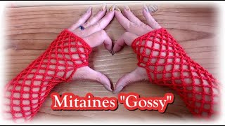 Mitaines quotGossyquot gauchers crochet вязание diy tutorial halloween mariage [upl. by Decker]