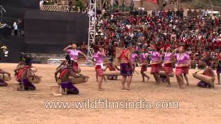 Garo women dancing to the drumbeat [upl. by Kcyrred887]