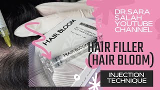 Hair filler injection technique hair bloom [upl. by Ebenezer]