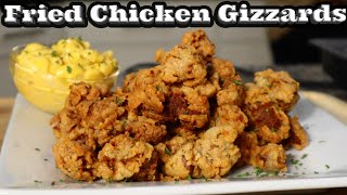 How To Make TENDER FRIED CHICKEN GIZZARDS Recipe [upl. by Templa]