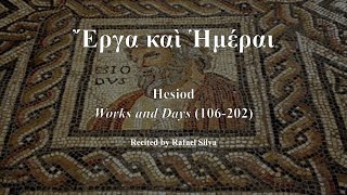 Recitation of Hesiods Works and Days 106202 Ancient Greek poetry [upl. by Beverlie]