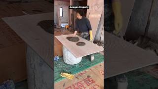 Tile Installation 4 construction trending trendingshorts fyp fypshort short [upl. by Naillik950]