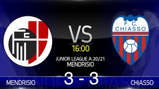 Mendrisio VS Chiasso Junior League A 202021 [upl. by Llerdnam705]