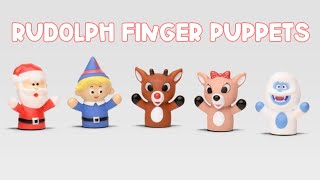 Rudolph Finger Puppets Toy Review [upl. by Ardene]