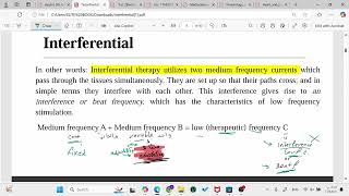 Interferential Stimulation Lecture 6  Electrotherapy 2 [upl. by Nellir]