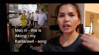 Bisaya Lesson My Morena Girl by Hey Joe Show Cebuano  English Translation [upl. by Nonaihr799]