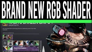 Destiny 2 EPIC New RGB SHADER Now Available Rainbow Glow for Weapons  Armor [upl. by Rother]