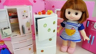 Refrigerator and Baby Doll mini food toys [upl. by Hamachi]