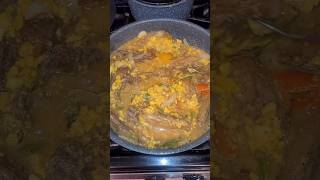 Real Jamaican style cooking chicken back and akee with cornmeal dumplingsyellow yamshorts food [upl. by Klimesh433]