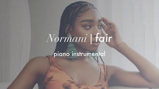 Normani  Fair  Piano Instrumental Karaoke amp Lyrics [upl. by Wittie38]