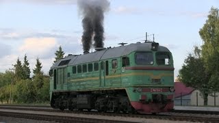 Запуск дизеля тепловоза М621244  M621244 awesome engine start and amazing sound [upl. by Seditsira294]