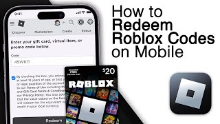 How to Redeem Roblox Codes on Mobile iPhone amp Android [upl. by Vtehsta921]