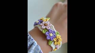 Enchanting Lavender Grace Crochet Bracelet Magic Woven with Elegance 🌸 [upl. by Leruj]