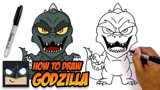 HOW TO DRAW GODZILLA  2019  STEP BY STEP TUTORIAL [upl. by Llewkcor411]