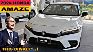 2024 Honda Amaze Facelift Launch Soon this Diwali  Latest Updates [upl. by Thirzi]