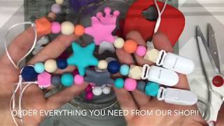 How to Make A Pacifier Teething Bead Clip [upl. by Melisa561]