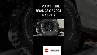 11 MAJOR TIRE BRANDS OF 2024 RANKED  best tyres  best tires to buy  Michelin shorts [upl. by Acisey39]