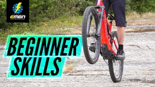 Basic E Bike Skills For Beginners  E Mountain Bike Skills [upl. by Varien]