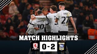 HIGHLIGHTS  MIDDLESBROUGH 0 TOWN 2 [upl. by Dirk853]