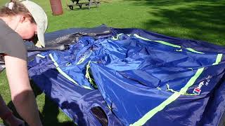 How to inflate a Berghaus tent  Berghaus Air 41 Nightfall Tent [upl. by Erodaeht]