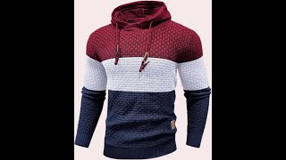 Zaitun Mens Hooded Sweatshirt Long Sleeve Solid Knitted Hoodie Pullover Sweatersweatshirts for women [upl. by Anaicul]