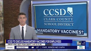 CCSD school board meeting to discuss mandatory vaccines for employees [upl. by Ailev]