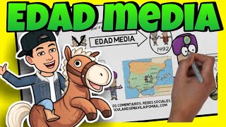 ⚔️ EDAD MEDIA en ESPAÑA RESUMEN 3 MINUTOS ⚔️ PARA NIÑOS [upl. by Htomit]