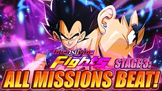 INTENSIFYING FIGHTS STAGE 3 HOW TO FIGHT VEGETA AND BEAT ALL MISSIONS Dokkan Battle [upl. by Rahs]