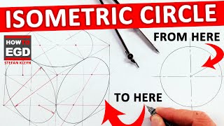 UNBELIEVABLE EASIEST way to draw an ISOMETRIC CIRCLE [upl. by Aneles]