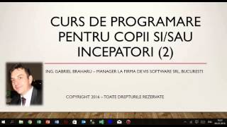 Curs de programare online pentru incepatori  copii  Curs 2 [upl. by Porche]