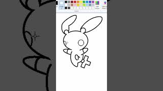 Plusle  MS Paint drawing pokemon ditto [upl. by Notlehs]