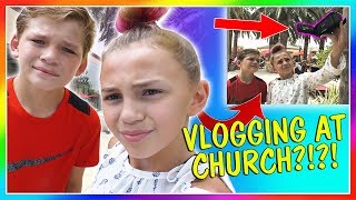 SHOULD YOU VLOG AT CHURCH  We Are The Davises [upl. by Akienahs]