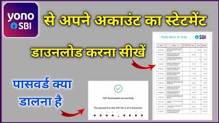 Yono sbi से अपने खाते का स्टेटमेंट डाउनलोड करें  download sbi account statement through yono sbi [upl. by Comfort]