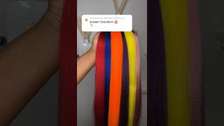 DIY SUNSET CUSTOM COLOR BRAIDING HAIR BLEND diy hair colorfulbraids shorts shortvideo sunset [upl. by Sheya]