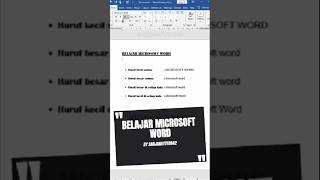 MS WORD belajarmicrosoftoffice belajarmicrosoftword wordtips microsoftoffice wordpemula [upl. by Maggio]