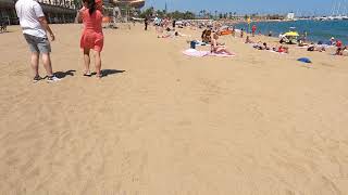 BARCELONETA BEACH WALK 4K BARCELONA SPAIN [upl. by Francisca]