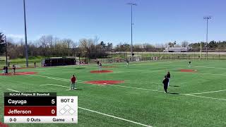 Baseball Cayuga Vs Jefferson Cannoneers G1 [upl. by Skeie]