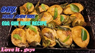 HOW TO MAKE AT HOME EGG GHEE ROSE RECIPE  EGGGHEROSE  EASY MAKE AT HOME TESTY  NETUampANISHORTS [upl. by Elleoj]