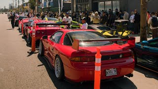 Twin Turbo 3000GT CRASHES Liberty Walk Meet in LA [upl. by Tekla26]