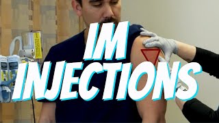 Intramuscular IM Injection Technique  Nurse Skill Demo [upl. by Al]