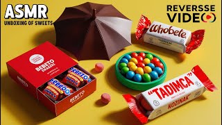 ASMR unboxing of sweets Choice again Dragee chocolate or kozinak Look and choose Reverse video [upl. by Ciaphus]