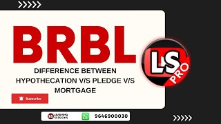 Difference Bw Hypothecation amp Pledge and Mortgage  CAIIB Banking Regulations And Business Law [upl. by Repotsirhc]