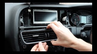 How to remove the LCD Fascia and Center Vents in an Audi A4 B8 [upl. by Asha]